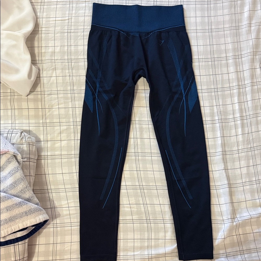Gymshark Navy and Black Performance Leggings